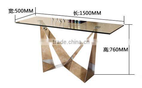 Hot Sale Elegant Style Console Table With Stainless Steel Base For Home Use