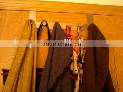 Hot Sale 6 Hooks Stainless Steel Over Door Hooks