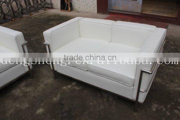 leather sofa living room furniture stainless steel furniture frame