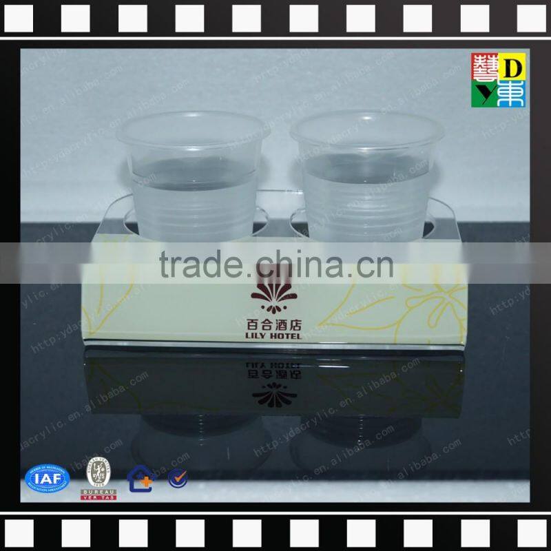 Custom printing acrylic tissue box nice quality PMMA napkin holder from shenzhen yidong