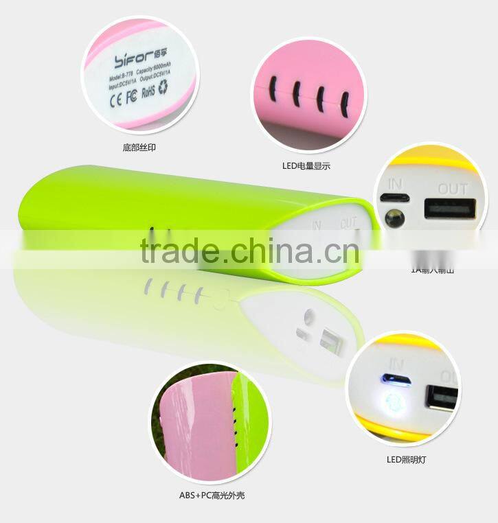 2015 newest style led torch light portable power bank