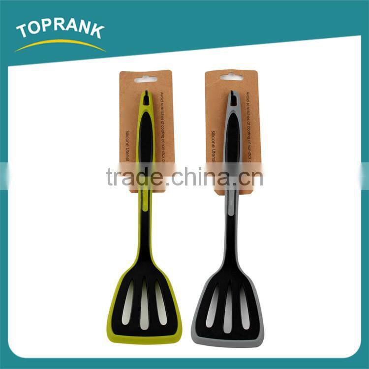 Food grade non-stick kitchen cooking utensils turner silicone slotted turner