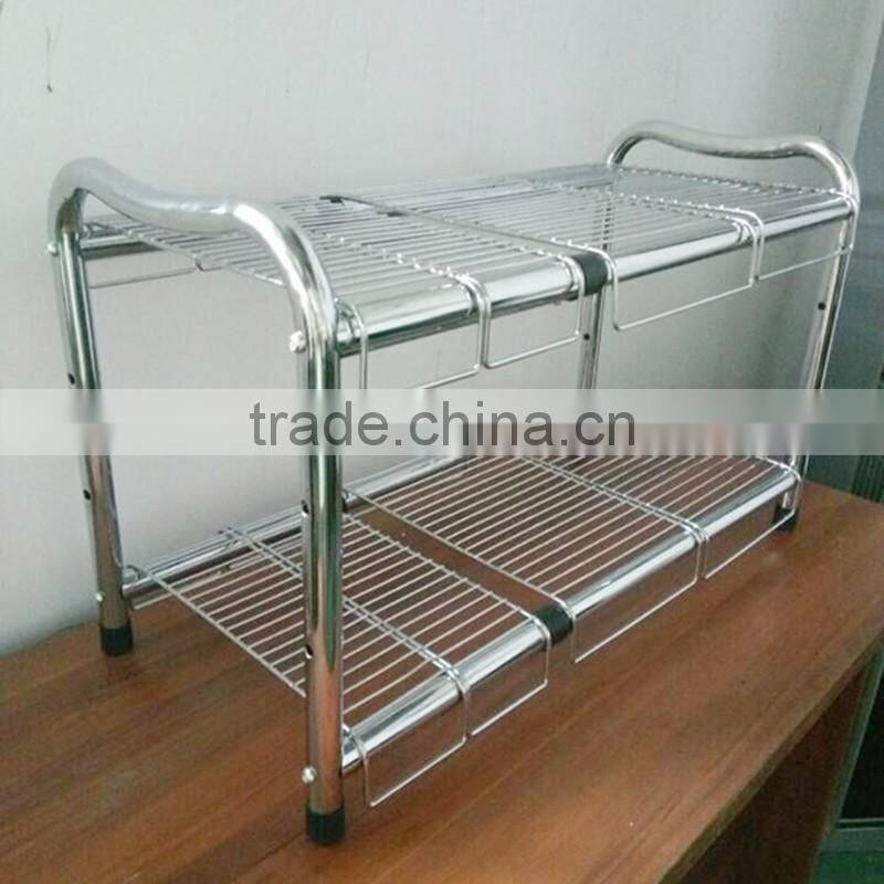 under sink 2 Tier Expandable Organizer Shelf Silver