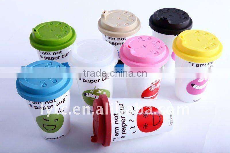 eco-friendly porcelain silicone cup