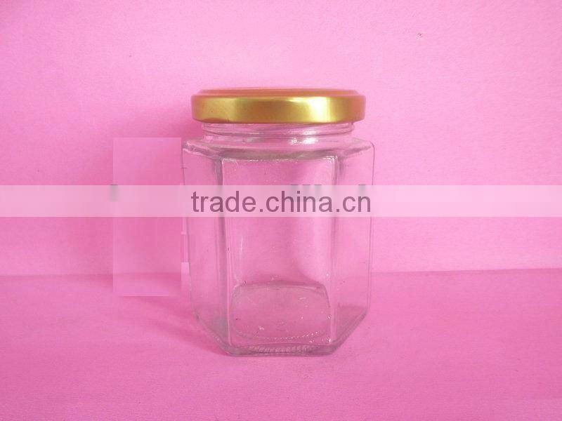 small glass container, glass pickle bottle