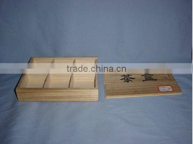unfinished paulownia wooden tea box
