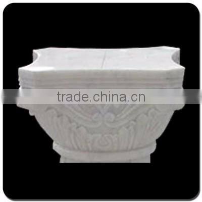 Interior decoration pillar marble column cap for sale