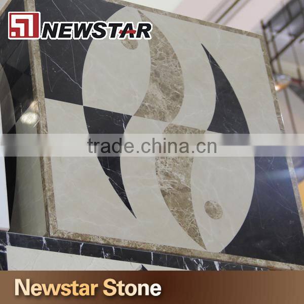 Newstar natural stone tiles floor marble waterjet medallion