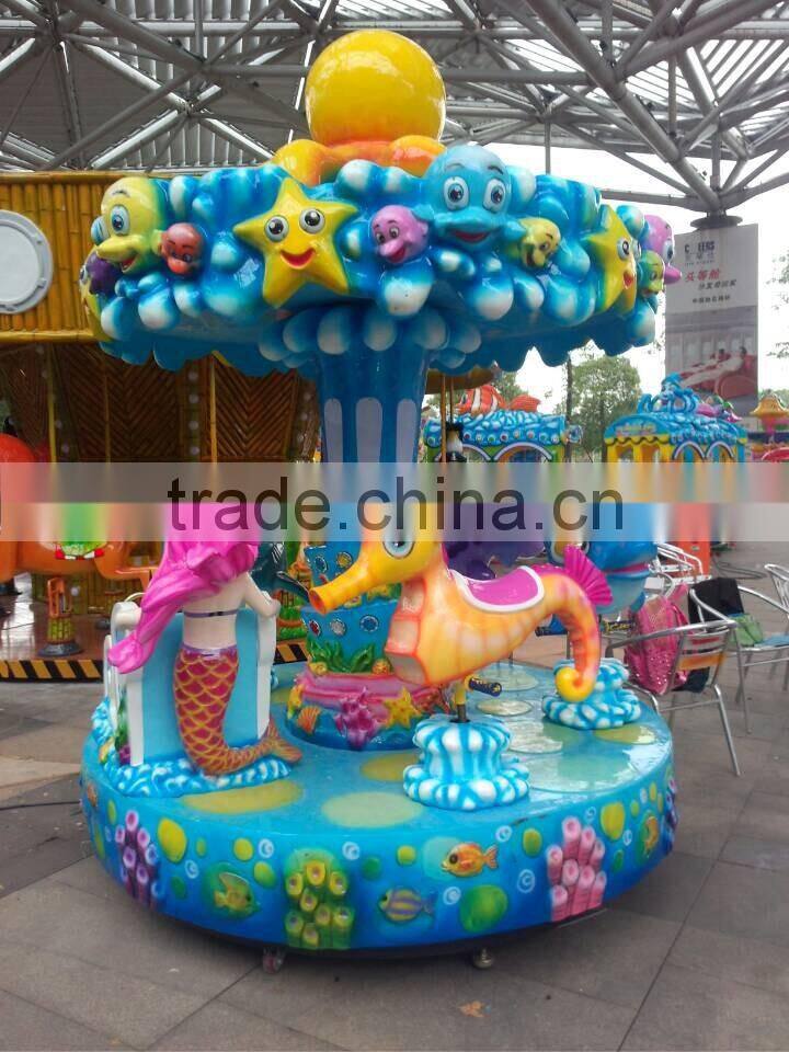 2015 NEW DESIGN OCEAN THEME 3 SEATS MINI CAROUSEL FOR SALE