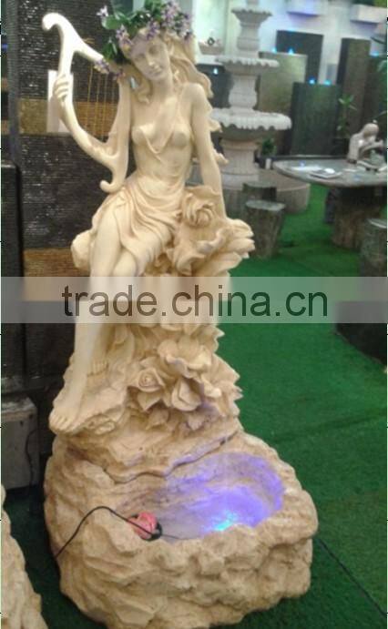 sandstone garden statue floating pond fountains