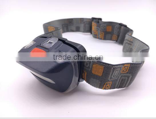 ip65 cob high power waterproof led head lamp with warning function