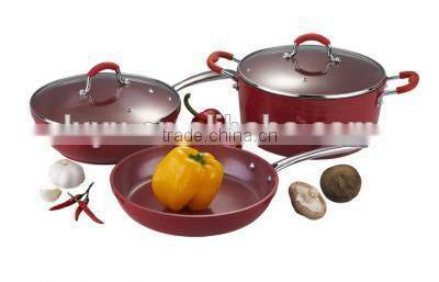 5pcs forged aluminum colorful nonstick coating kitchen utensil