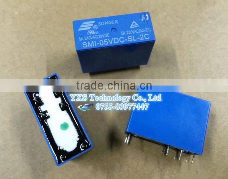 SMI-05VDC-SL-2C 5A 250VAC/30VDC 5V 8pin relay 2 group conversion