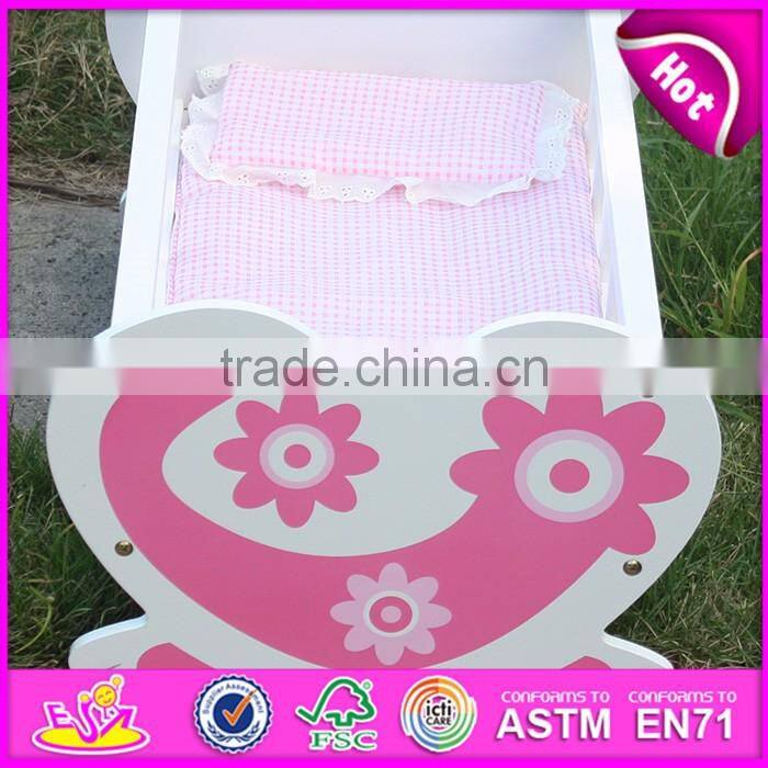 New cute kids wooden toy beds for dolls W06E010A