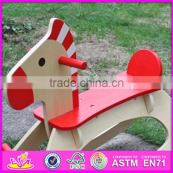 2016 new design baby funny toy wooden rocking horses for sale W16D088