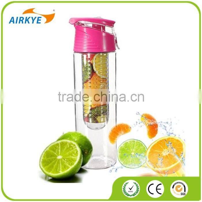 700mLCapacity Sports Healthy Fruit Juice Infuser Infusing Water Bottle Flip Lid