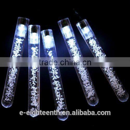 2016 new hot sale Solar Power Waterproof 20 LED Bubble Bar Fairy String Lights Party Wedding Xmas Outdoor Decoration