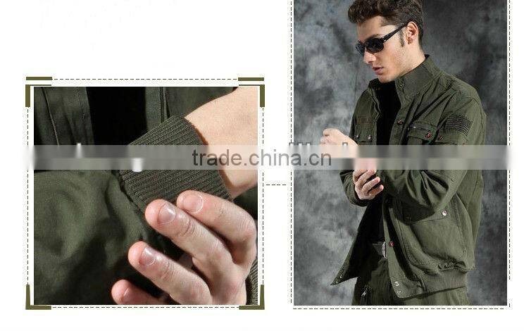 Fashional Army Green Stand Collar Military Uniform