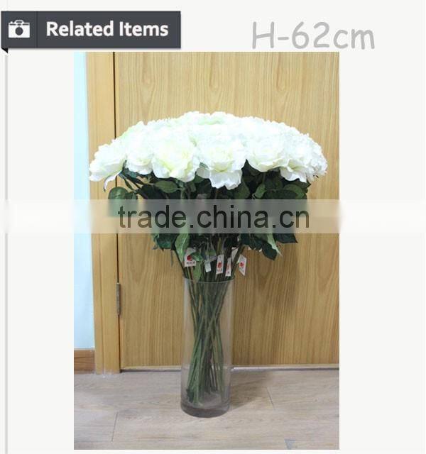 Newest design bouquet wedding real touch silk artificial flower rose