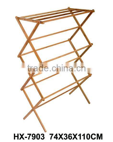 eco-friendly bamboo towel drying rack