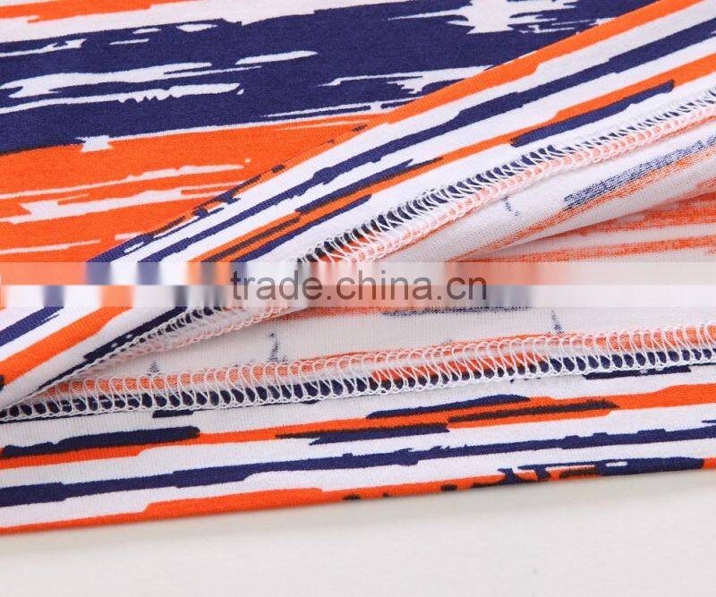 Men's full printed short t shirt (100%cotton )with round neck