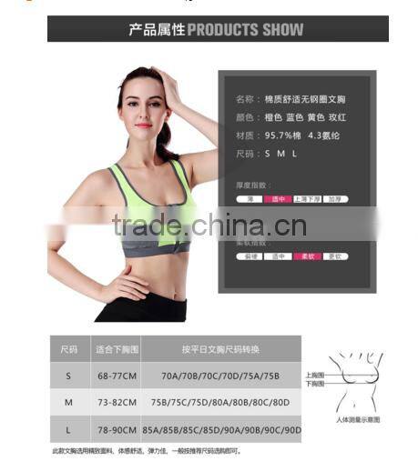 2016 Shuoyang Factory Wholesale Hot Sexy Custom Women Sports Bra