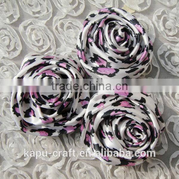 Cute handmade ladybug satin artificial flower