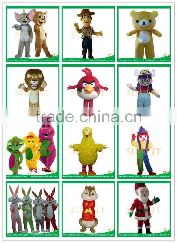 green snake mascot costume / fur mascot costume /plush costume