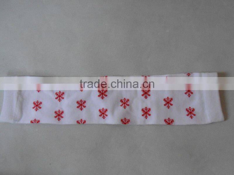 Red snowflake pattern socks kids leg warmers