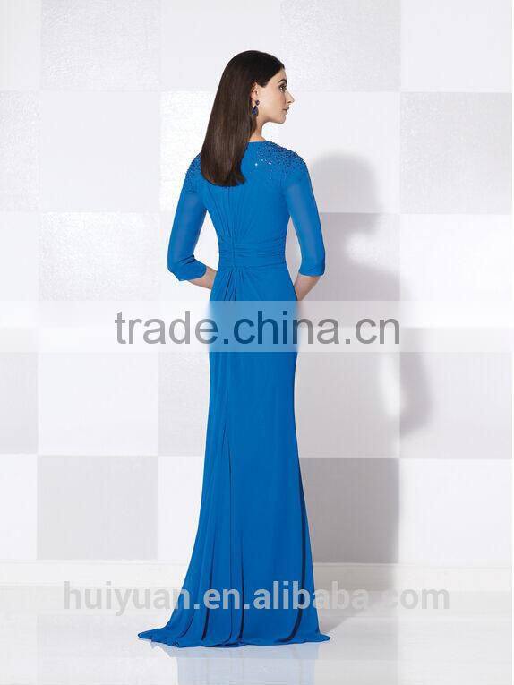 sexy chiffon deep v neck evening long sleeve sequin dress