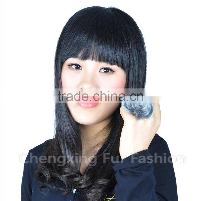 CX-A-64F Rabbit Fur Cute Flower Fashion Ring