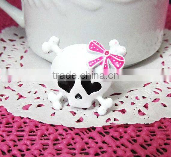 cute girly skull rings, fashion enamrl skull rings, lovely rings for girls