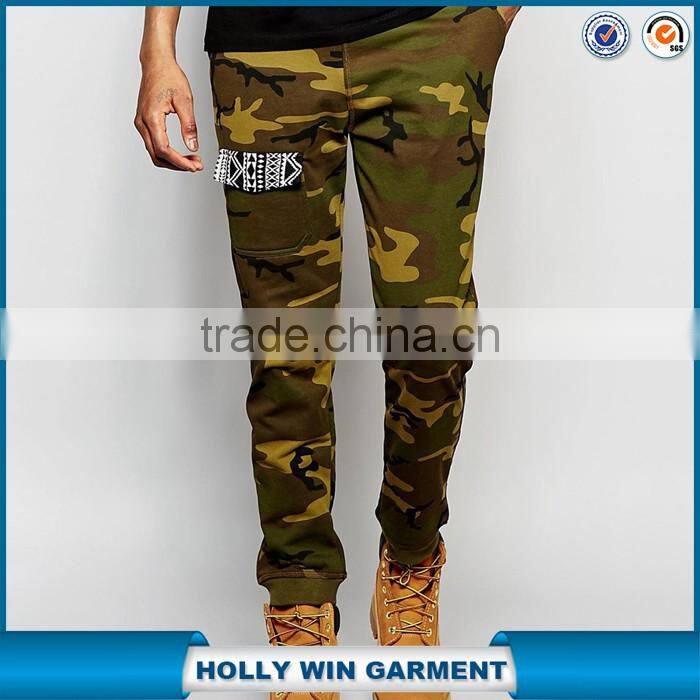 All-over print fashion camo skinny joggers for man