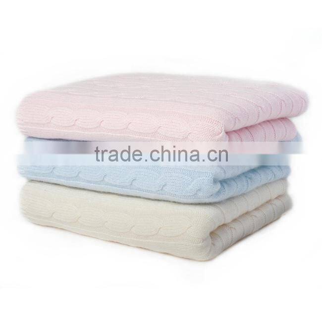 High quality cable knit cashmere baby set