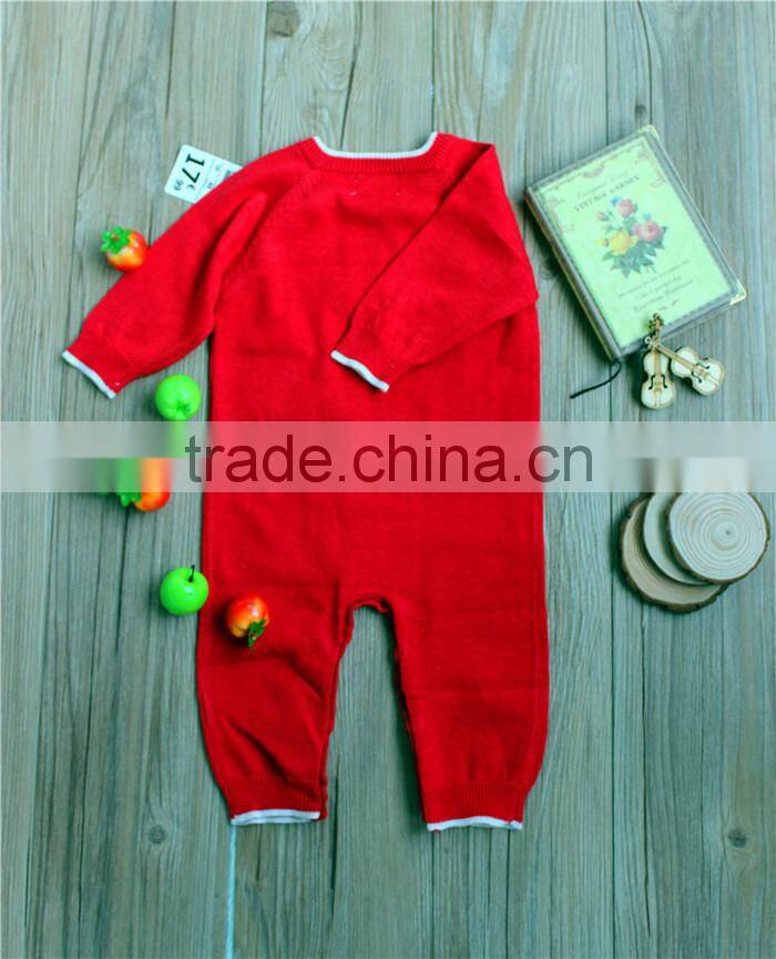 Hot Sell Fashion Jacquard Animal Pattern Organic Cotton Baby Romper