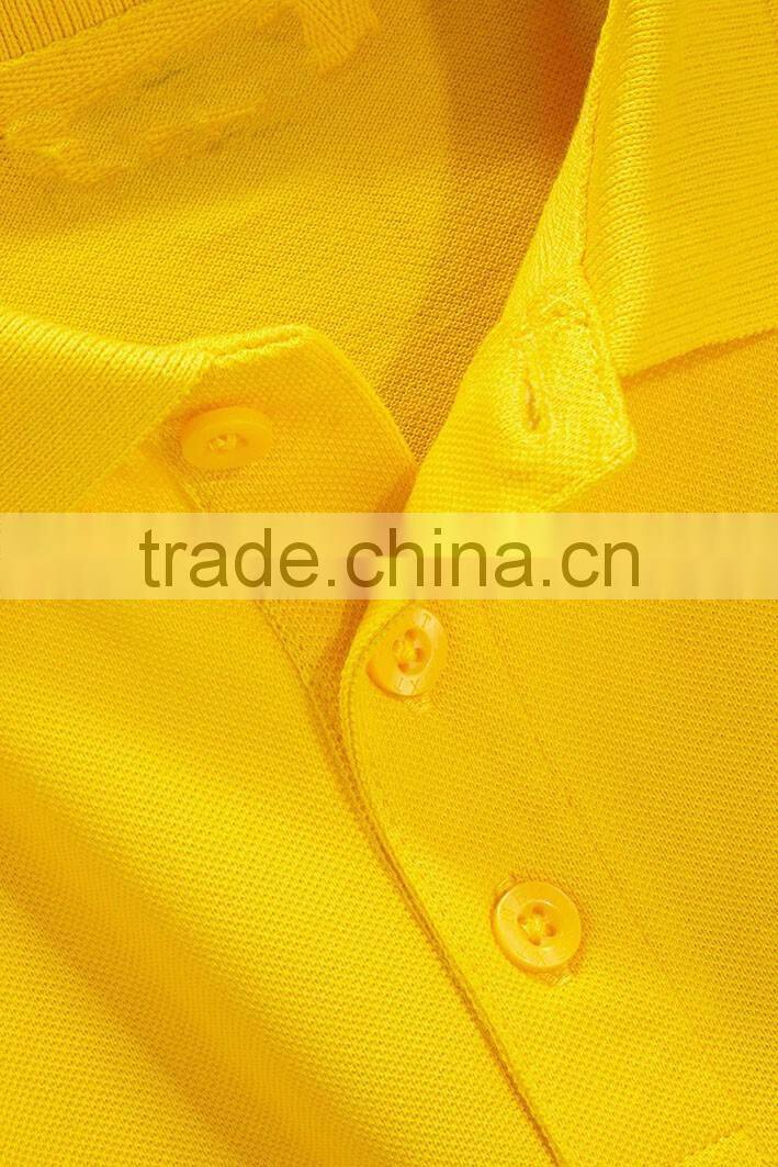 OEM high quality children's school uniform 100% cotton fabric for gold polo shirt