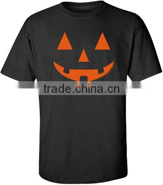 High quality orange and black 100% polyester custom Halloween printing t shirt and hoodies