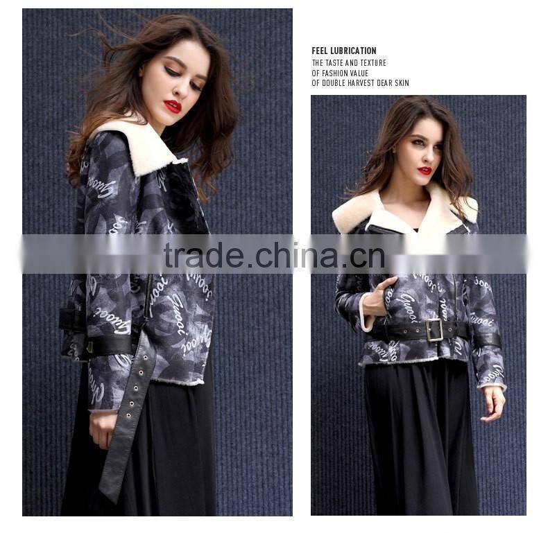 2015 Fashion show style real Merino Sheep Fur coat women sheep shearing fur jacket winter thick sheep fur