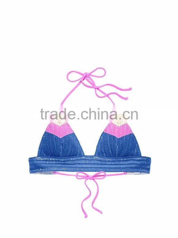 0546 NEW!The Crochet Babe Triangle Top hot sex bikini swimwear hot korean teen girl bikini