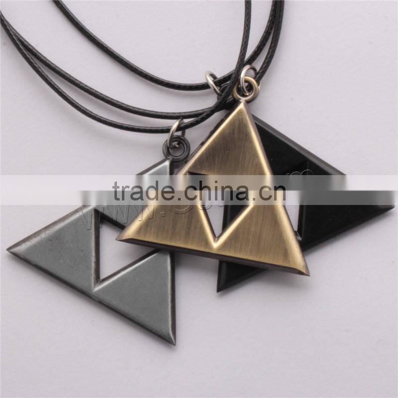 jwelleries statement necklace Necklace with Waxed Cotton Cord Triangle Cloth dress necklace