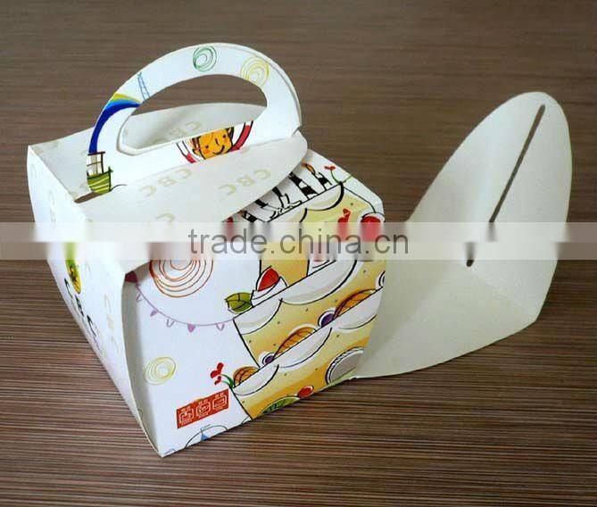 simple with handle paper cake box