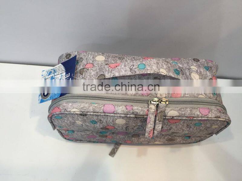 2017 hot sales wholesales custom ladies travel polyester cosmetic bag