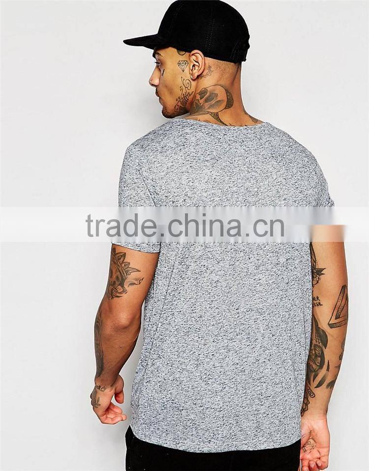 Guangzhou Shandao Factory 160g 100% Cotton O-Neck with Pocket Casual Summer Short Sleeve T Shirt Design