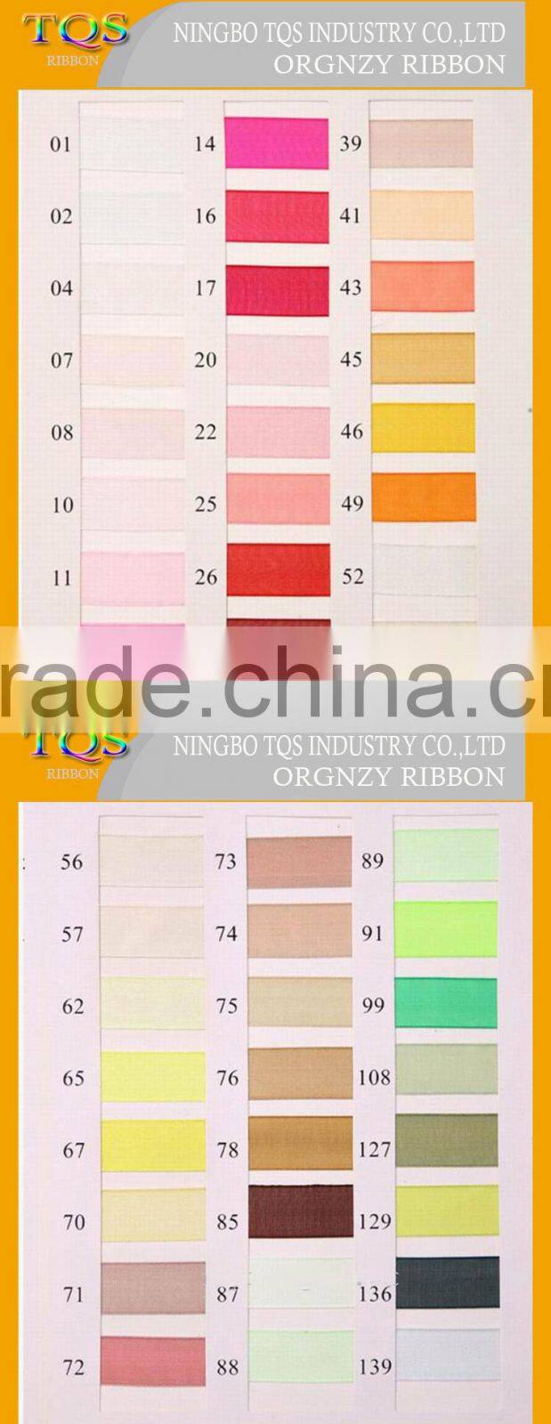 2cm Foaming Printed Orgnza Ribbon