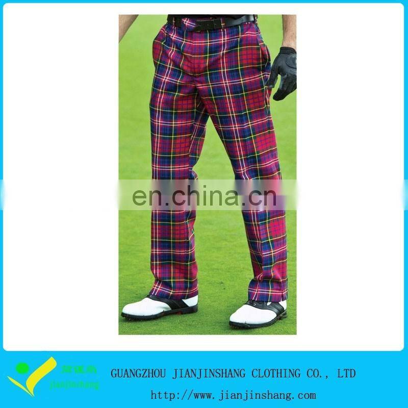 Multi Color Combination Classical Checked Golf Trousers Wholesale