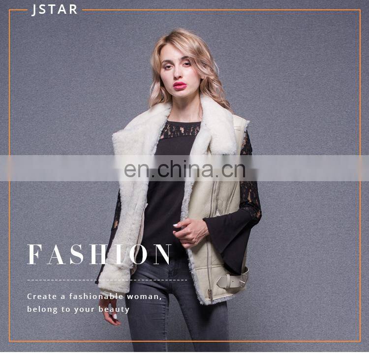 Durability Sheepskin Double Face Fur Women Vest