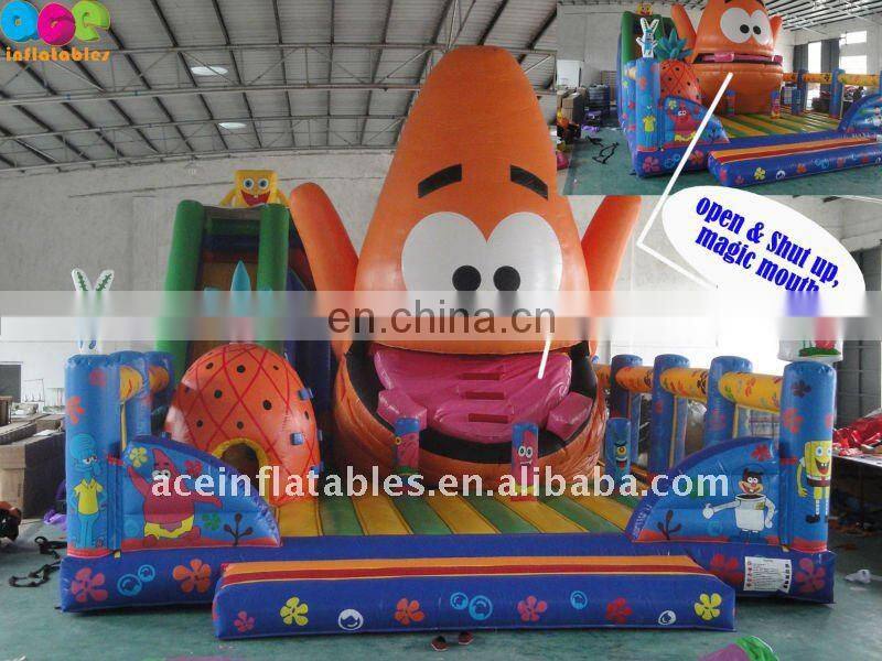 2011 hot inflatable fun city, spongebob inflatable fun part, entertainment playground