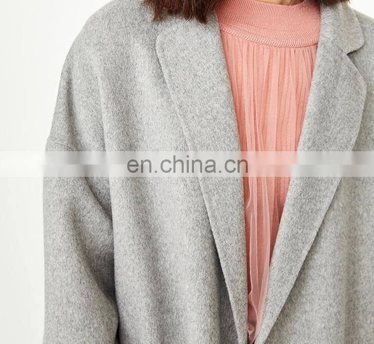 Hot Sale Winter Clothing Women Fashion Overcoat Long Wool Jacket