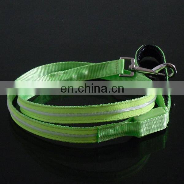 Popular electric flashing dog leash adjustable dog leash colorful leash