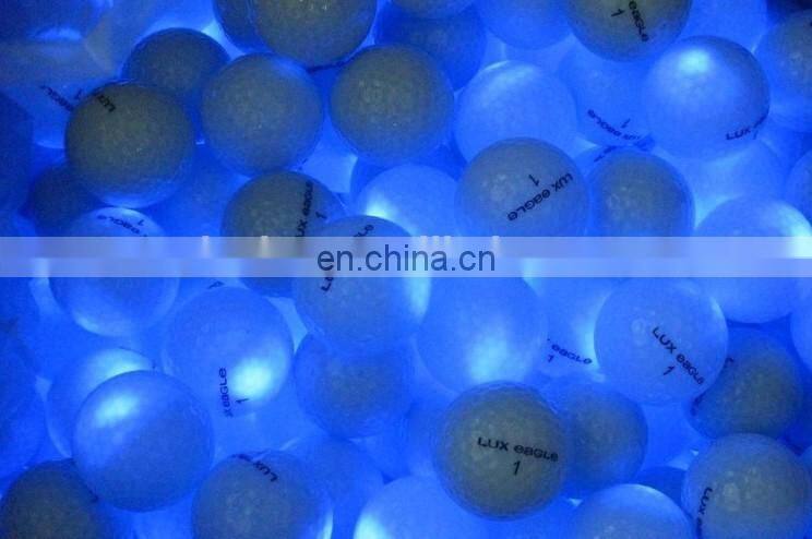 Hot selling sports luminous logo printing golf ball glovion led flashing golf ball luminous golf ball